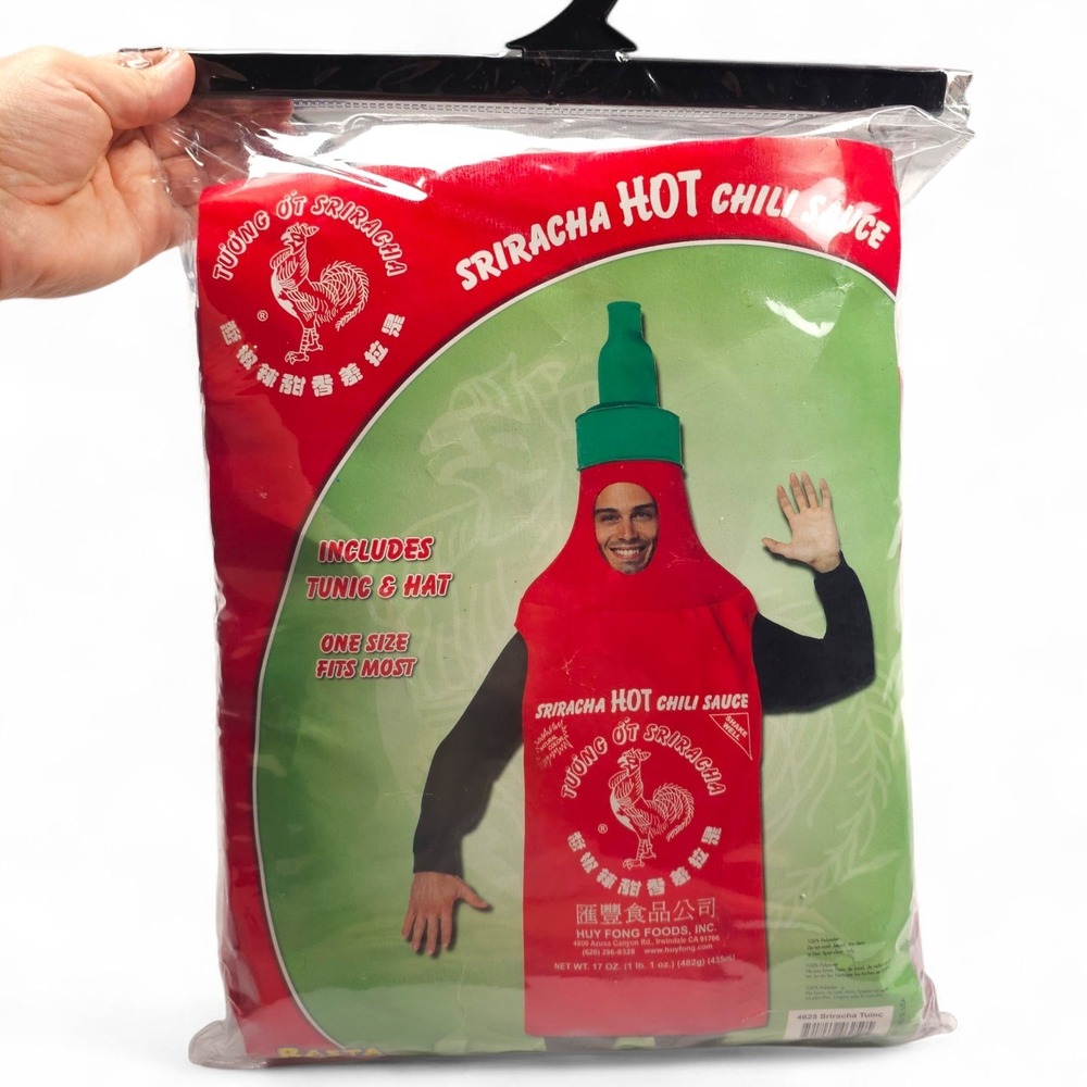 Rasta Imposta Sriracha Tuong Ot Hot Sauce Costume Adult One Size Fits Most NEW